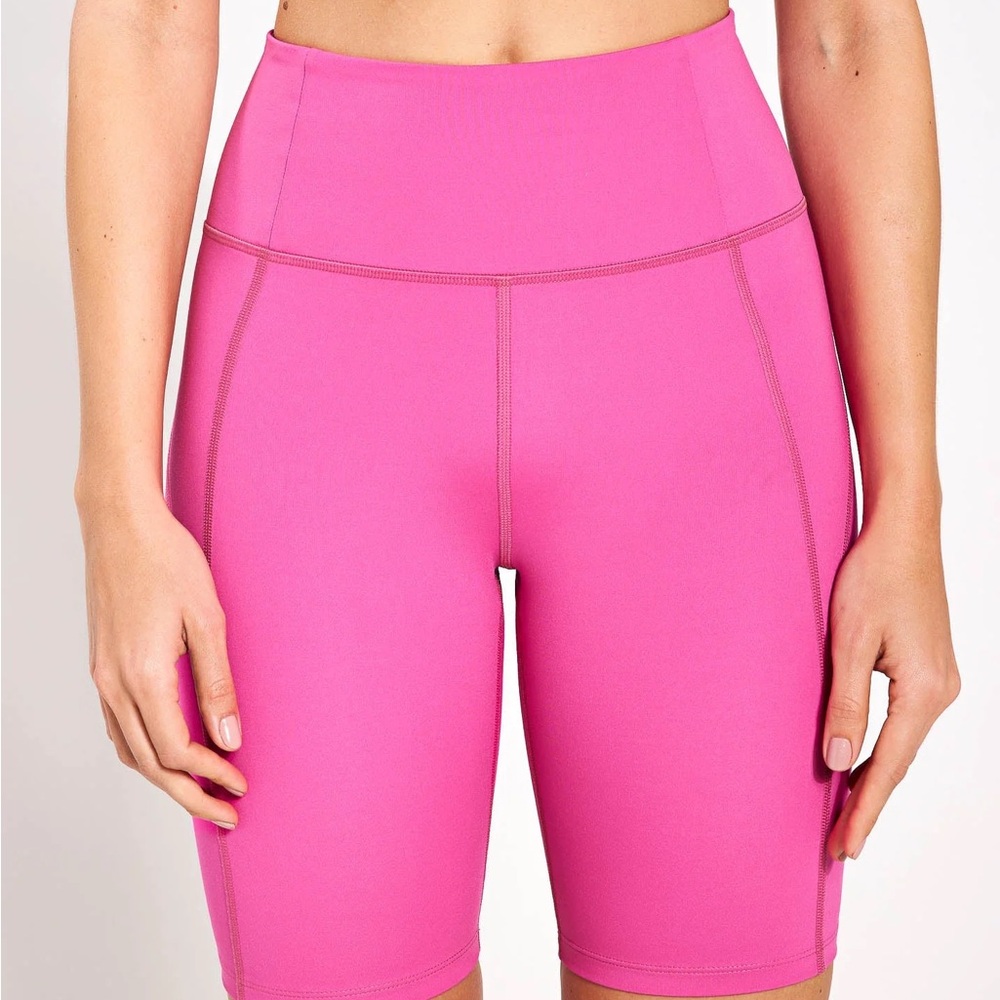 Girlfriend Collective Pink Bike Shorts High-Waisted Athletic
